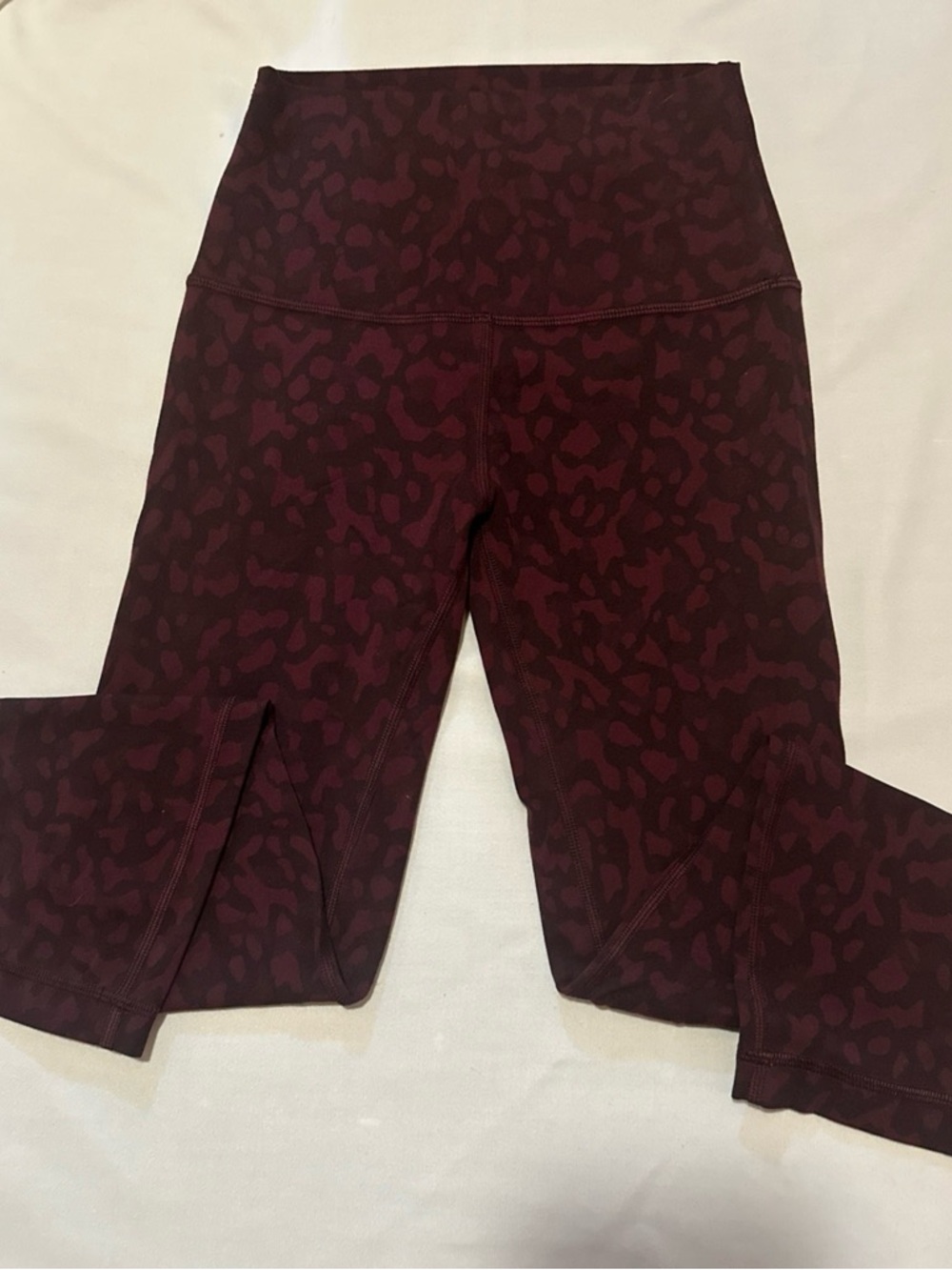 lululemon athletica High-Rise Jacquard Leopard Capri Leggings - Burgundy Plum